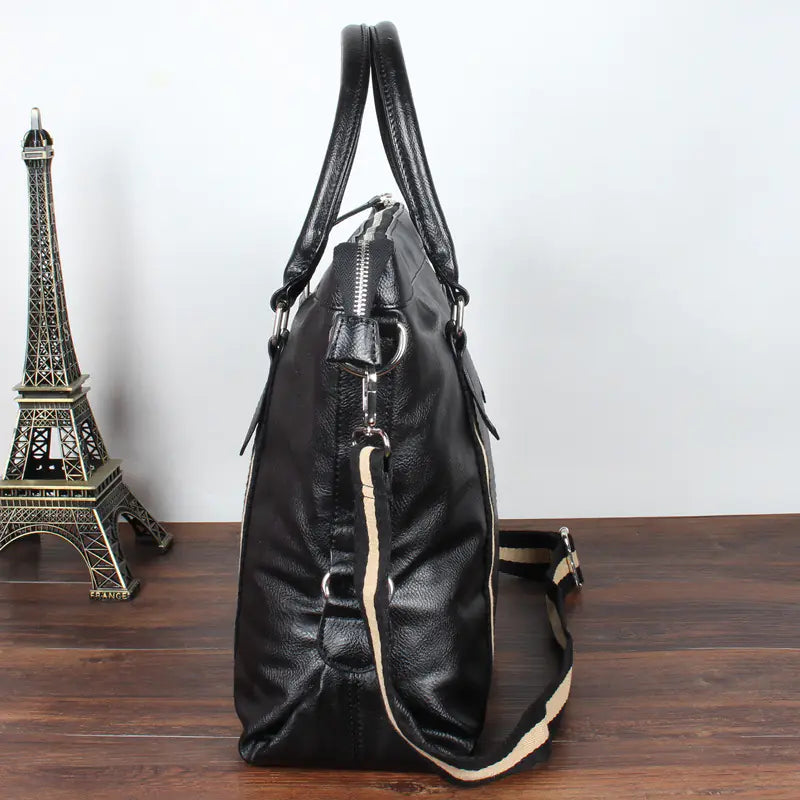 Casual Business Men's Shoulder Bag - PU Laptop Bag