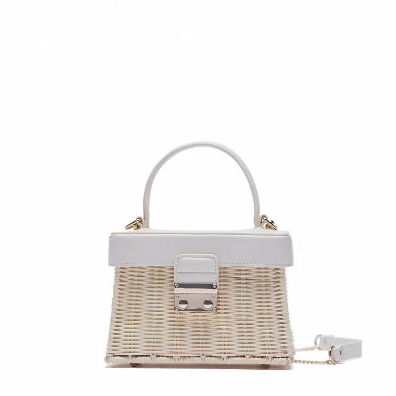Handmade Vintage Straw Woven Rattan Handbags Collection