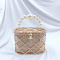 Diamond Studded Metal Basket Party Handbags Collection