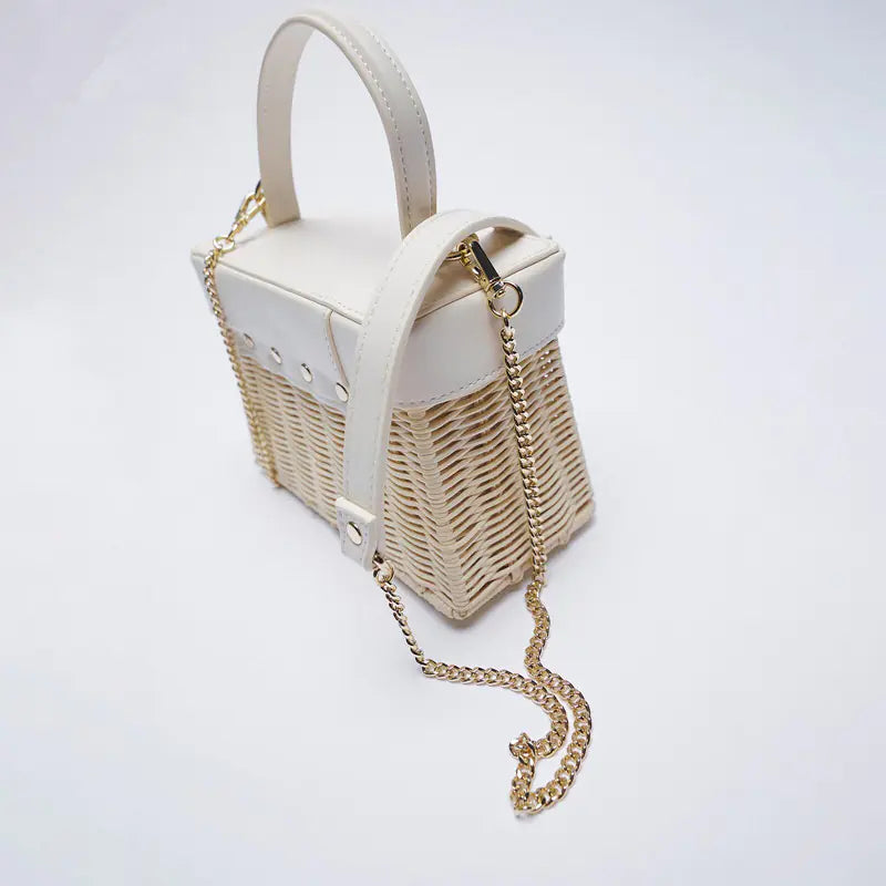 Handmade Vintage Straw Woven Rattan Handbags Collection