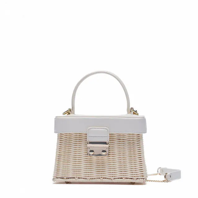 Handmade Vintage Straw Woven Rattan Handbags Collection