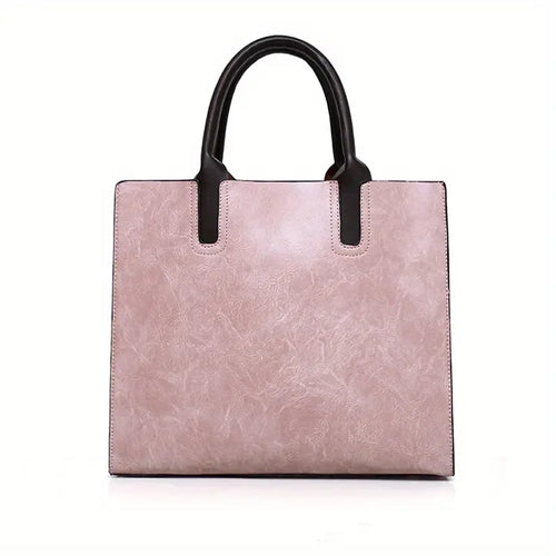 Classic Tote Bag Set - Solid Color All-Match Handbags