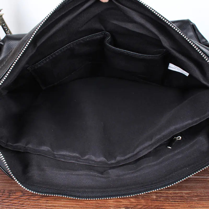 Casual Business Men's Shoulder Bag - PU Laptop Bag