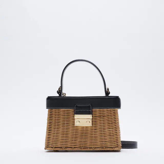 Handmade Vintage Straw Woven Rattan Handbags Collection